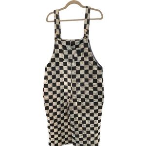 SOLD SM Wardrobe Black and White Checkered Overalls Jumpsuit